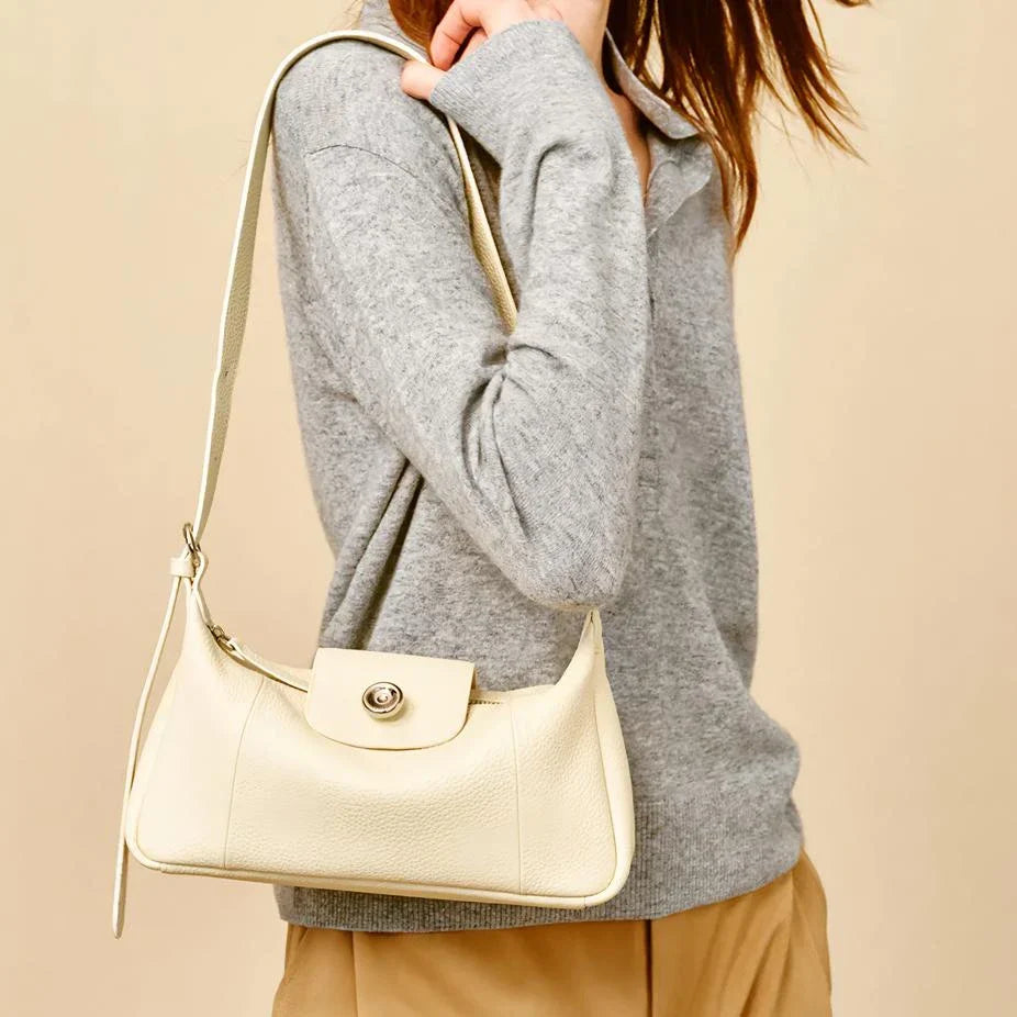 Luxurious Leather Crossbody Shoulder Bag for Women in Brown Colour