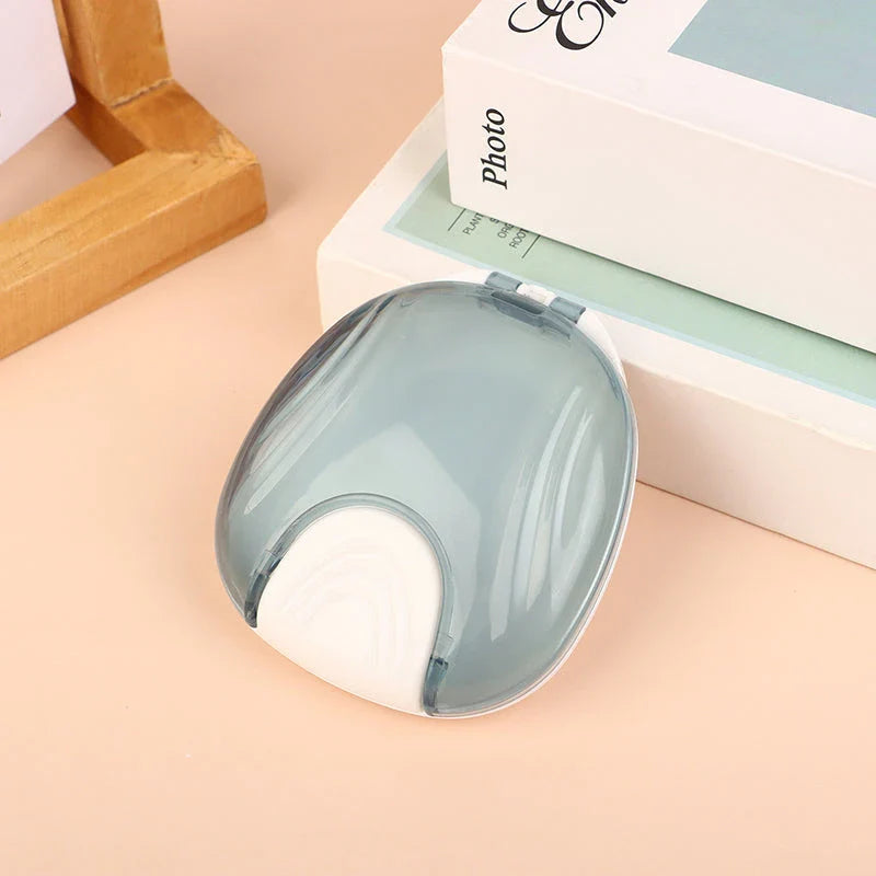 Press-to-Open Dental Retainer Denture Storage Box in Turquoise Colour