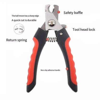 Premium pet nail clippers made of stainless steel with ergonomic design for comfortable and efficient grooming of dogs and cats