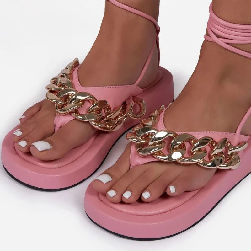 Stylish platform sandals in various colours for women, featuring a comfortable and non-slip design suitable for sizes 36-43 UK.