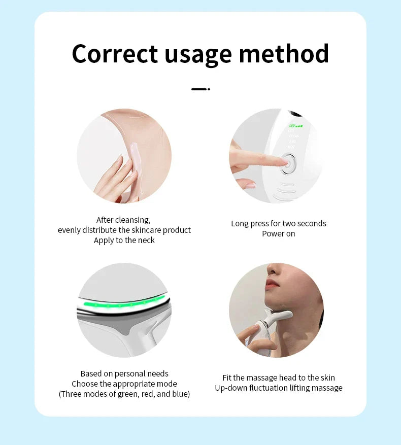 Premium skin tightening and facial massager with LED photon therapy to reduce wrinkles, tighten skin, and improve overall skin health