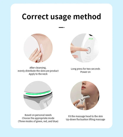 Premium skin tightening and facial massager with LED photon therapy to reduce wrinkles, tighten skin, and improve overall skin health