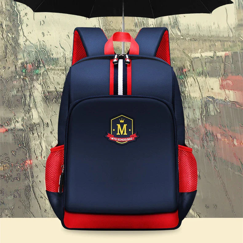 Durable and breathable children's backpack with Oxford cloth construction, spacious 20-35L capacity, and innovative load-reducing technology
