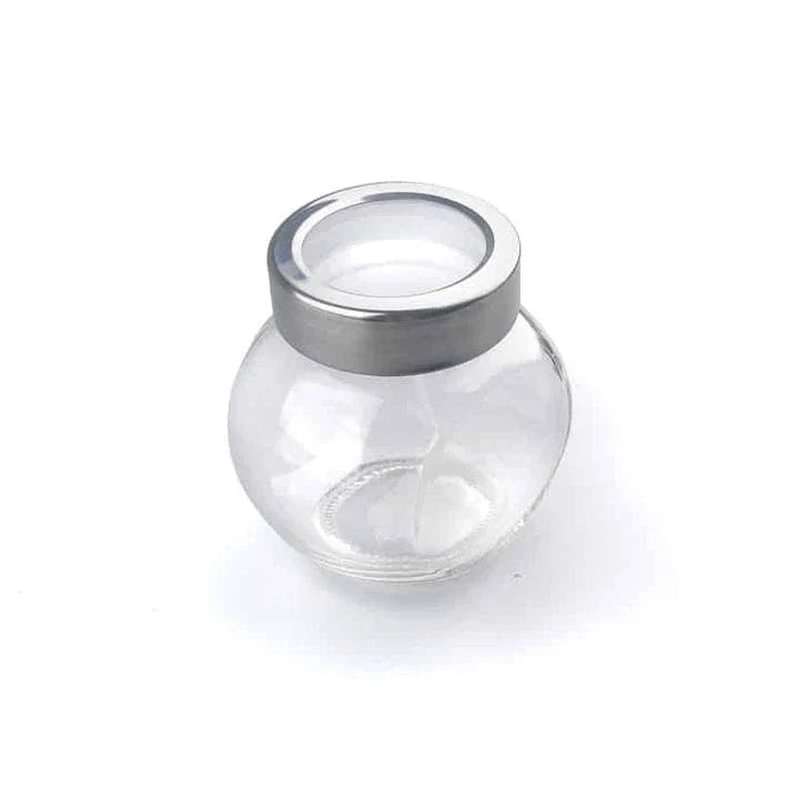 Irregular-shaped glass spice jars in various sizes, made of premium materials for stylish and functional kitchen storage