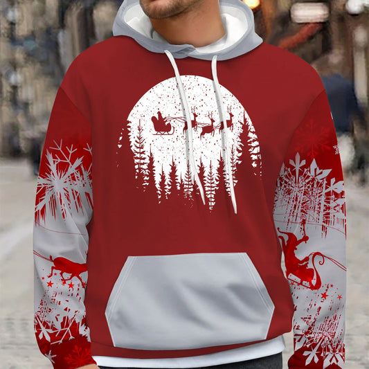 Premium men's festive jumper with delightful digital print design, crafted with premium polyester fibres for cosy, stylish winter wear