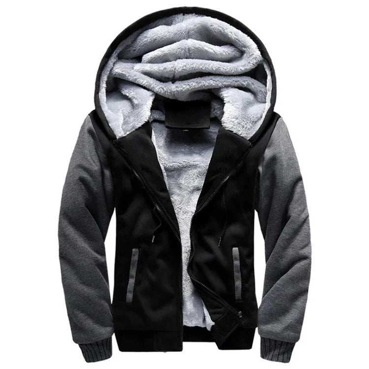 Premium padded velvet coat with thick insulating lining, available in various colours for stylish and sporty men in the UK