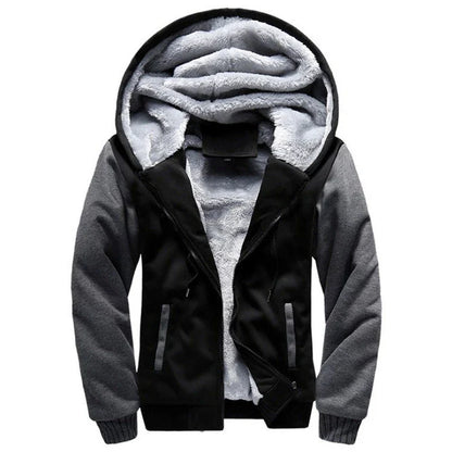 Premium padded velvet coat with thick insulating lining, available in various colours for stylish and sporty men in the UK