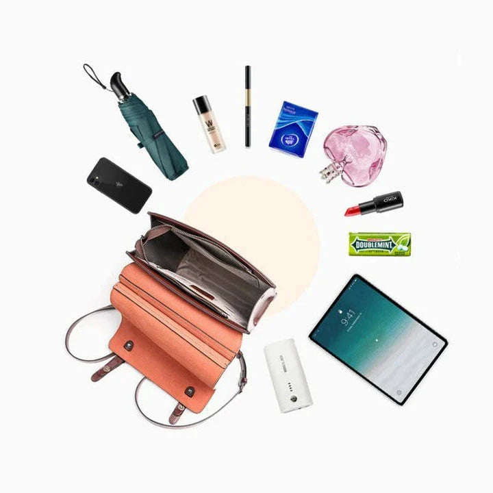 Premium genuine leather backpack with sleek design, organised interior, and comfortable straps for modern British lifestyles