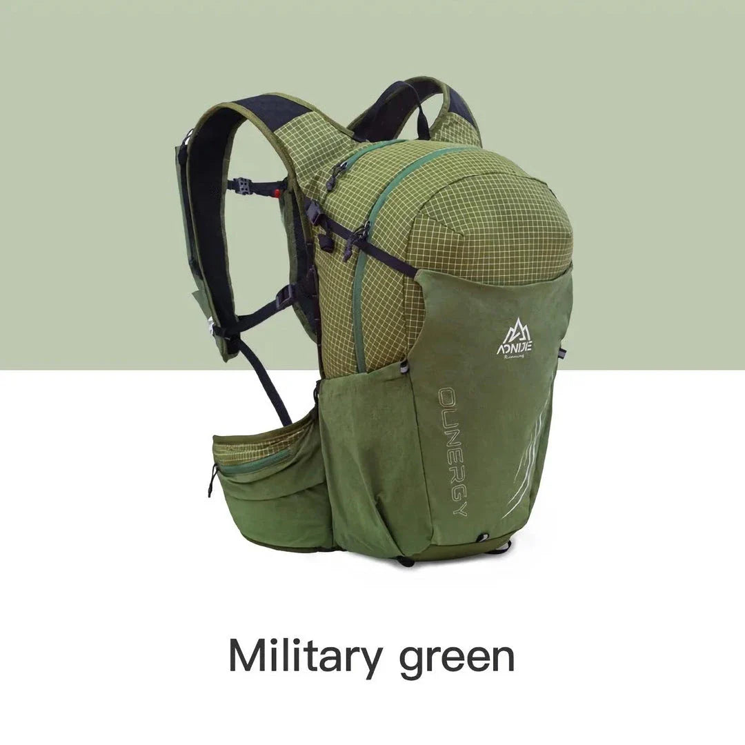 A sturdy, lightweight hiking backpack with an external frame design, multiple compartments, and adjustable straps for comfortable outdoor adventures.