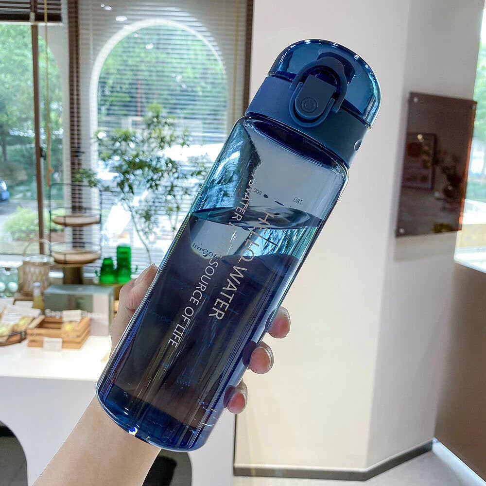 780ml Portable Leakproof Sports Water Bottle in multiple vibrant colours, featuring a durable, shock-proof design for active lifestyles