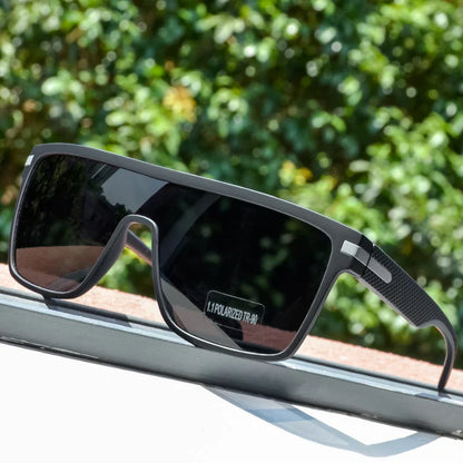 Sophisticated polarized square sunglasses with a modern and stylish design, offering enhanced visual clarity and UV protection.
