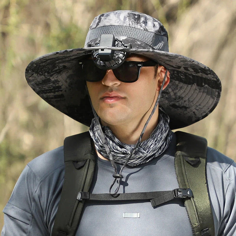 Versatile outdoor sun hat made of premium nylon fabric, providing sun protection and breathability for hiking, climbing, and fishing activities