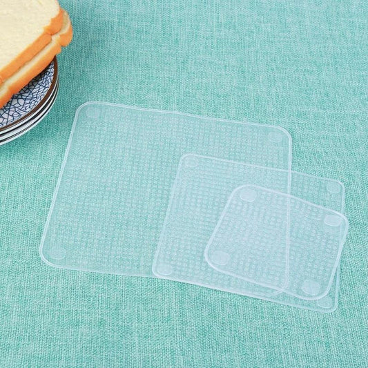 Premium silicone food wraps in various sizes, reusable and eco-friendly for fresh food storage