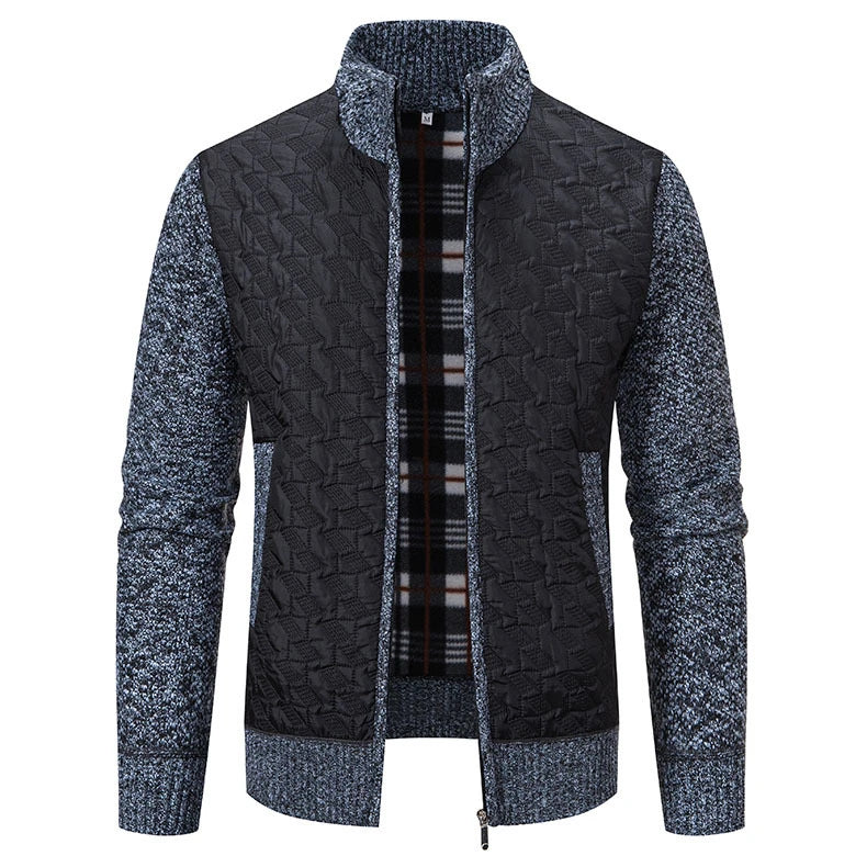 Premium slim-fit jacket with stand collar in a range of classic colours, made from high-quality chenille fabric for exceptional warmth and comfort.