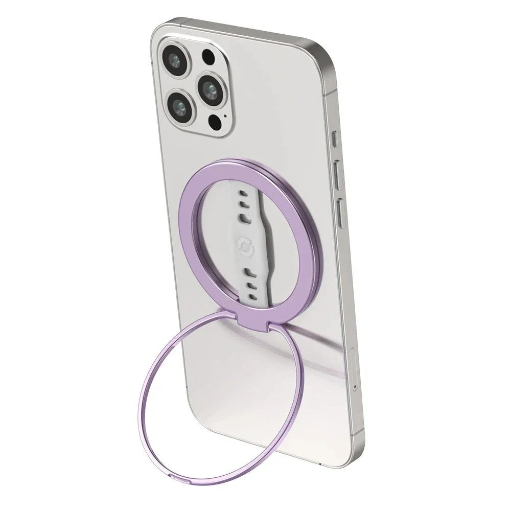 Sleek and secure MagSafe compatible wireless charging phone grip in black colour