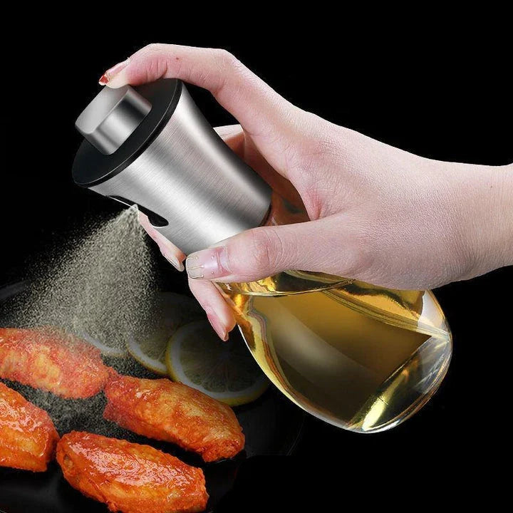 Premium glass oil sprayer for healthier cooking and baking, featuring an elegant design and versatile functionality.