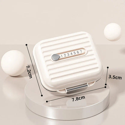 Premium waterproof weekly pill organiser with seven secure compartments for organised medication management