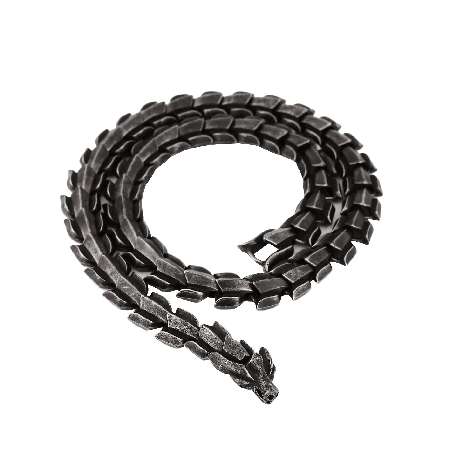 Titanium Steel Men's Necklace with Animal and Zodiac Designs in Steel, Black, and Gold Colors