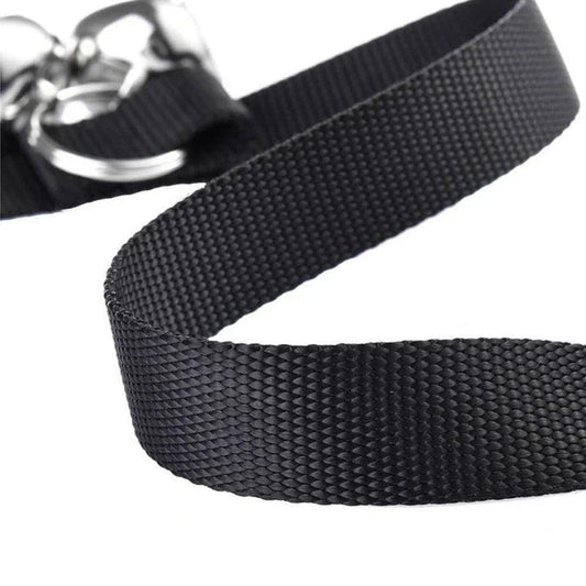 A durable dog training doorbell made of nylon and metal bells, designed to help teach your pet new skills and improve communication.