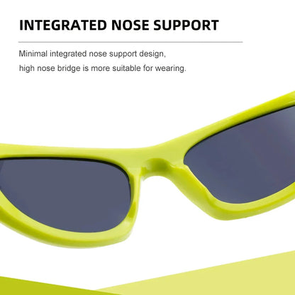 Pair of premium polarized cat eye sports sunglasses with blue-gray frames and lenses