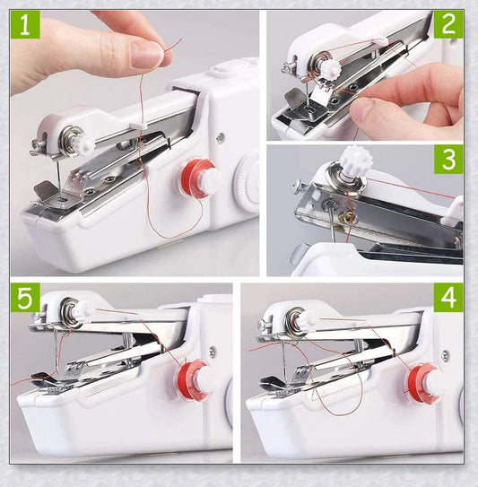 Compact, lightweight, and portable handheld sewing machine with various colour options