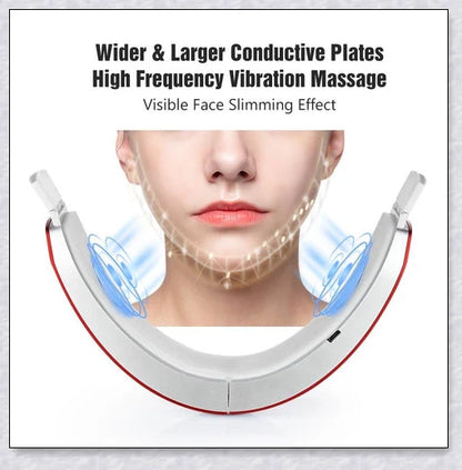 V-Line Face Slimming & Lifting Massager with LED light therapy, EMS massage, and infrared heating for skin tightening and double chin reduction