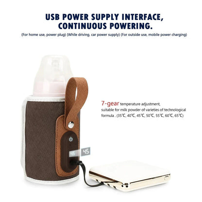 Premium portable baby bottle warmer with adjustable temperature control and smart insulation for convenient feedings on the go
