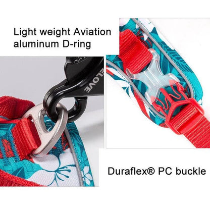 Premium explosion-proof reflective camouflage dog harness with aviation aluminium buckle for enhanced safety and visibility