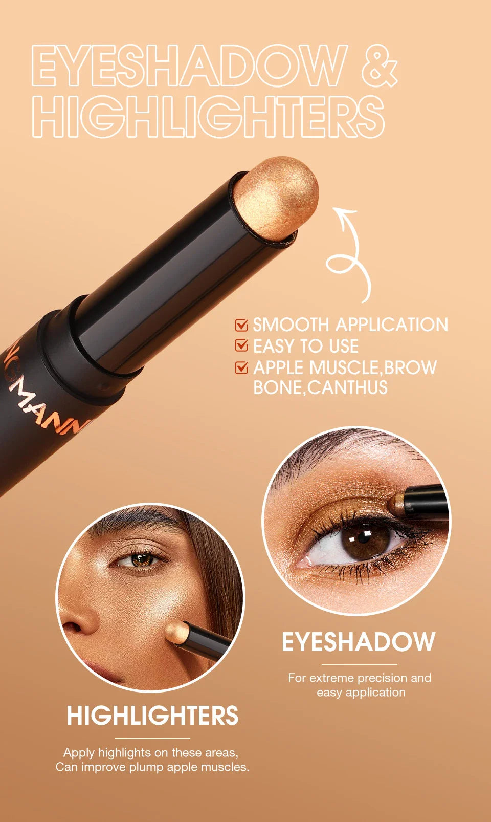 Premium 8-Colour Eye Shadow Stick Palette with Smudge-Resistant Formula for Flawless, Long-Lasting Eye Makeup