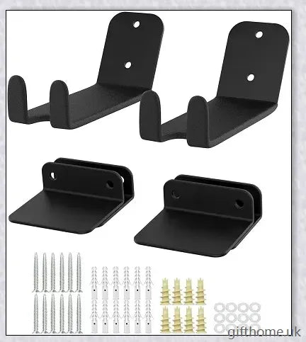 Sturdy black carbon steel bicycle wall mount rack for securing bikes and mountain bikes to the wall