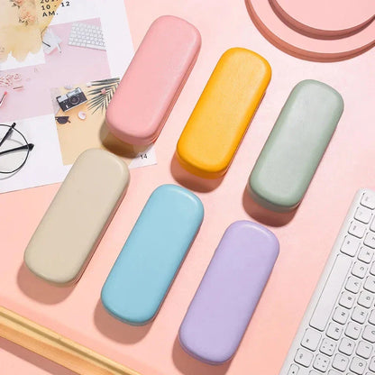 Candy-coloured PU sunglasses case with a soft, plush interior to protect your eyewear in style