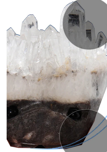 Natural White Cluster Gem Hedgehog Crystal Ornament - Premium White Crystal with Polished Finish