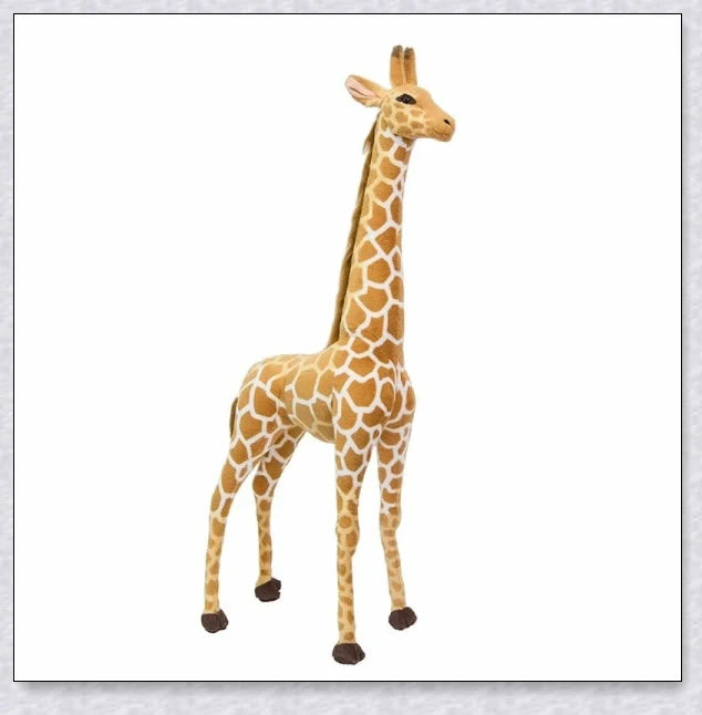 Huge, realistic giraffe plush toys in various sizes, made of soft cotton for cuddly comfort