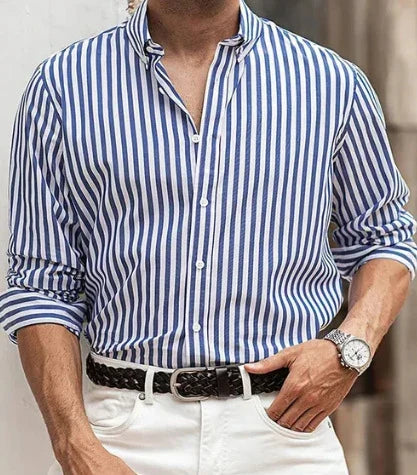 A stylish long sleeve shirt in a 3D pattern design, perfect for casual autumn wear in the UK