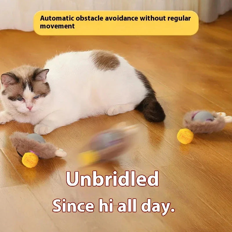 An interactive cat toy with a rechargeable rolling ball and a soft, snake-like tail, designed to keep your feline friend entertained and active.