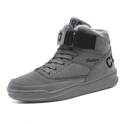 Premium velveteen cotton winter boots for men, featuring a luxurious upper, durable rubber soles, and stylish car stitching details.