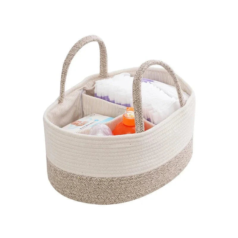 Eco-Friendly Kitchen and Nursery Multi-Functional Storage Basket in Beige Colour