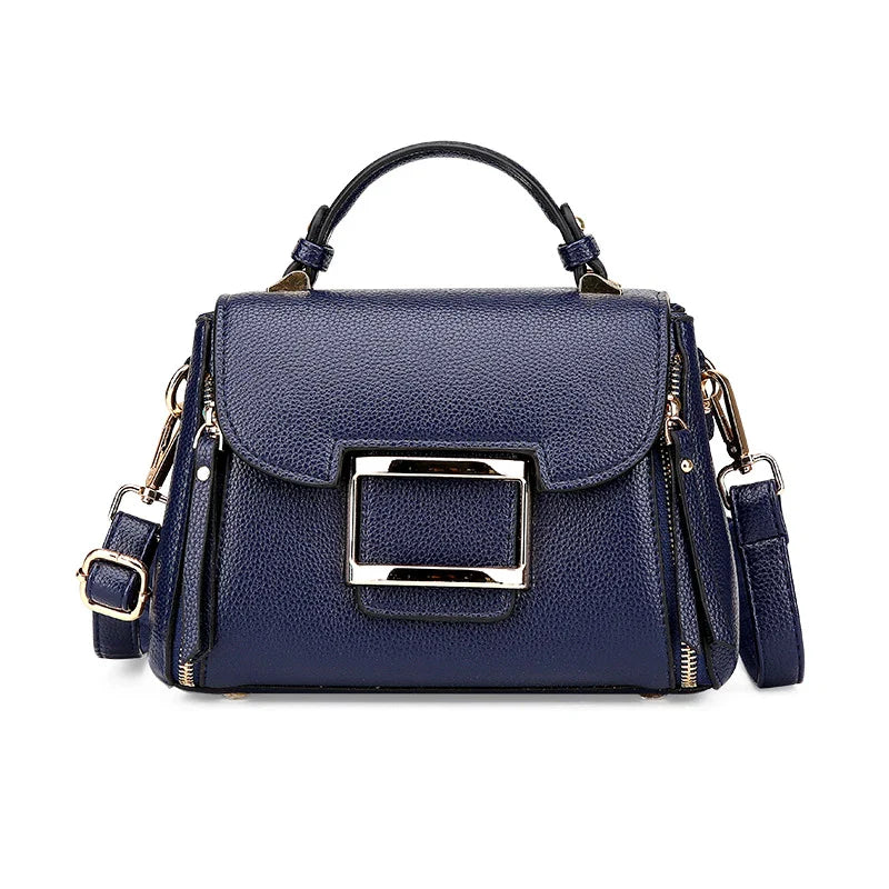 Premium oil-waxed leather shoulder bag in various colours, featuring a spacious interior and adjustable strap for versatile, stylish commuting.