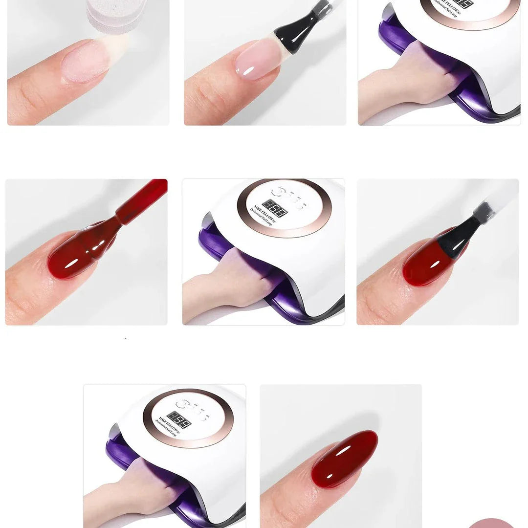 Dazzling 9D cat magnetic gel nail polish in a white shade, creating a captivating, shifting sparkle effect for elegant autumn nails