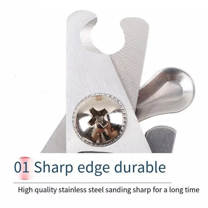 Premium pet nail clippers made of durable stainless steel with an ergonomic design for comfortable grooming of dogs and cats