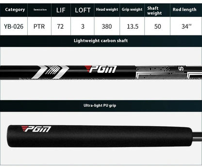 Premium golf putter with low centre of gravity for stable, consistent putting on the green