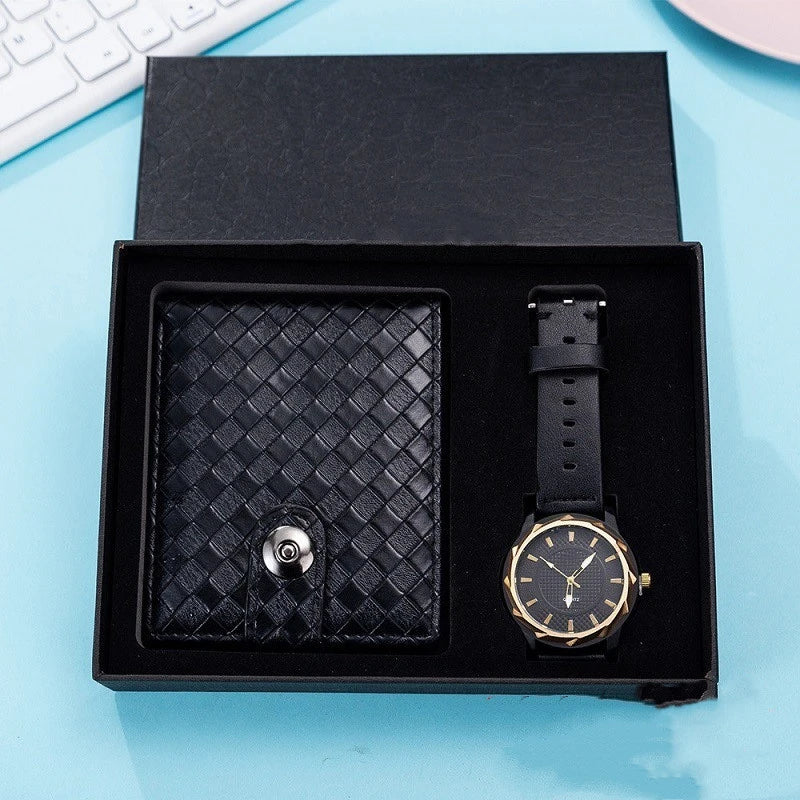 Luxury Business Watch Leather Bag Wallet Gift Set for Gentlemen in the UK