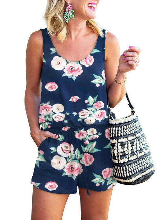 Camisole jumpsuit with drawstring waist, made of premium cotton, available in various colours and sizes