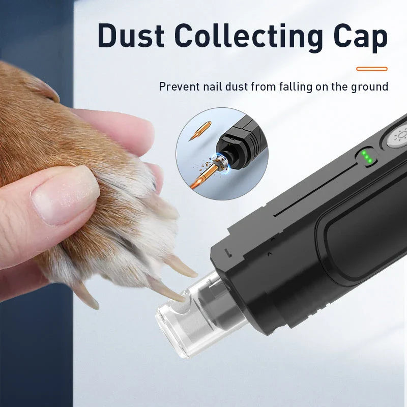 Deluxe Electric Pet Nail Grinder with Dual LED Lights for Convenient and Safe Grooming