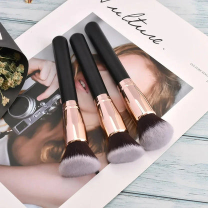 Professional Cosmetic Beauty Makeup Brush Set with Soft Wool Fiber Bristles for Flawless Makeup Application