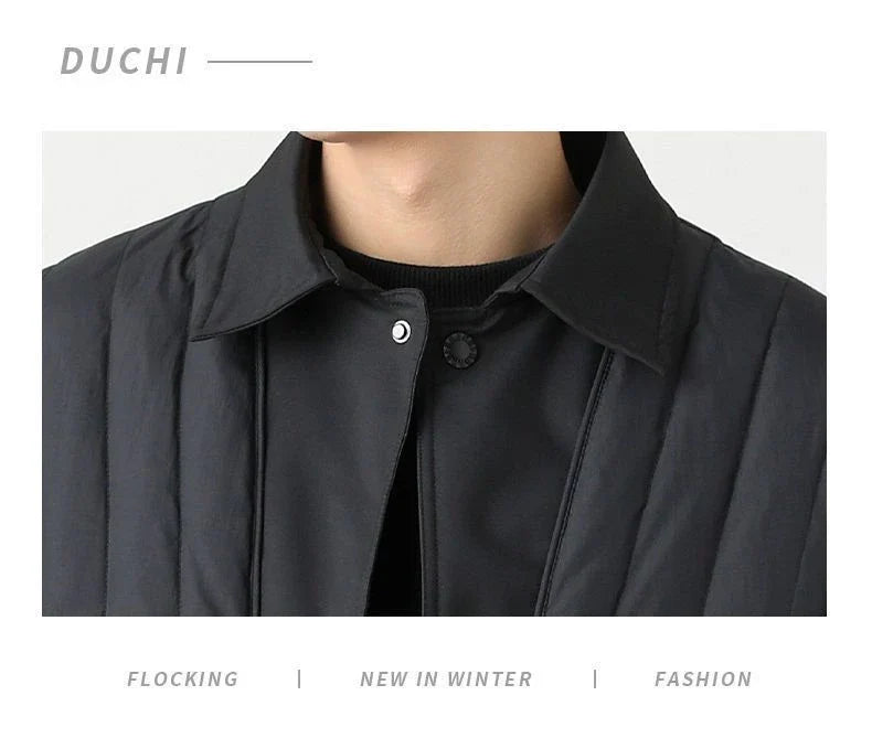 A premium lightweight down jacket in a sleek, tailored design for the stylish British gentleman