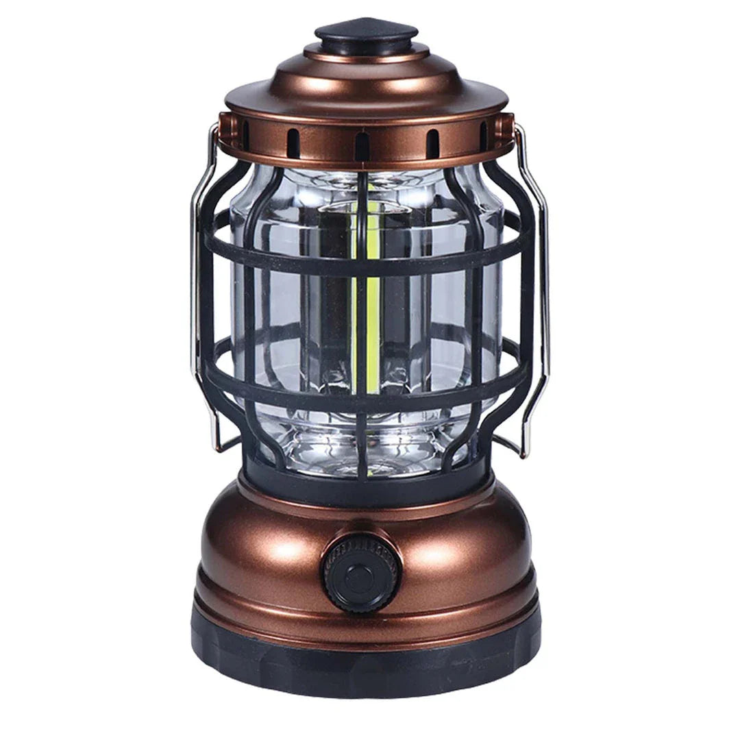 Premium waterproof LED camping lantern with adjustable brightness and USB rechargeable power