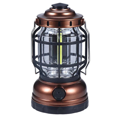 Premium waterproof LED camping lantern with adjustable brightness and USB rechargeable power
