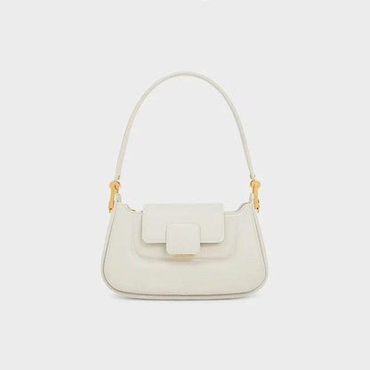 Sophisticated silk-lined TPU crossbody baguette bag in green, black, and navy colours