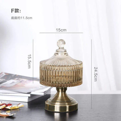 Elegant Nordic crystal glass storage pot with a minimalist design, perfect for storing pantry items and displaying as a decorative centrepiece.